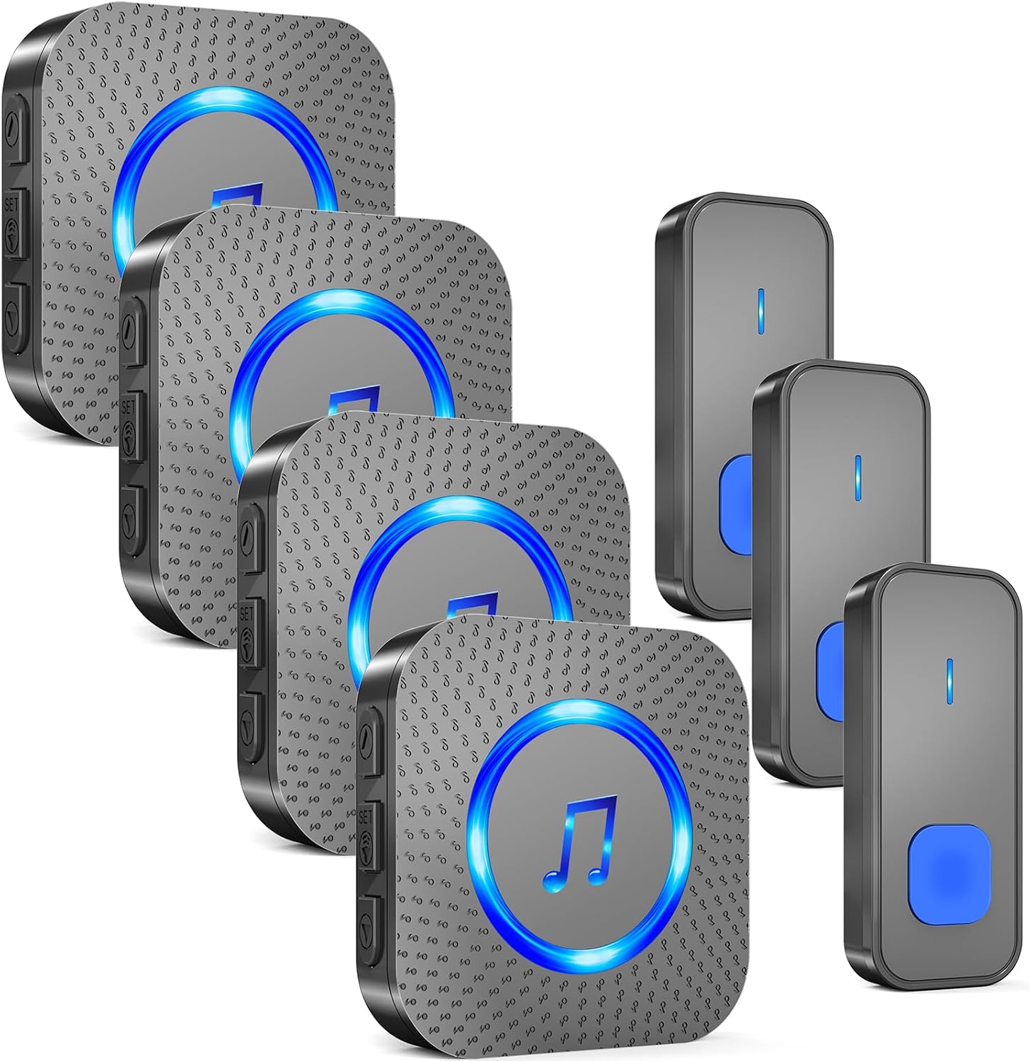 SURFOU 3 Buttons + 4 Receivers B0G5WX6ZFT