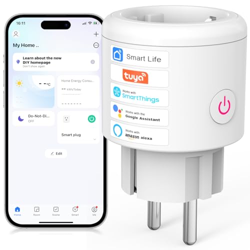 SURFOU Smarte Steckdose - WiFi, Strommessung B09WKBBCFL