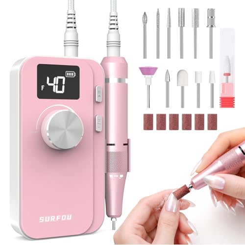 SURFOU Elektrischer Nagelfraeser - 40000 U/min, 4000mAh B0GBWFSK8S