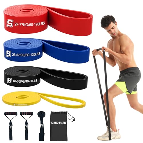 SURFOU Fitnessband-Set - 4 Stufen, Set Mit Tueranker B0F431PJNM