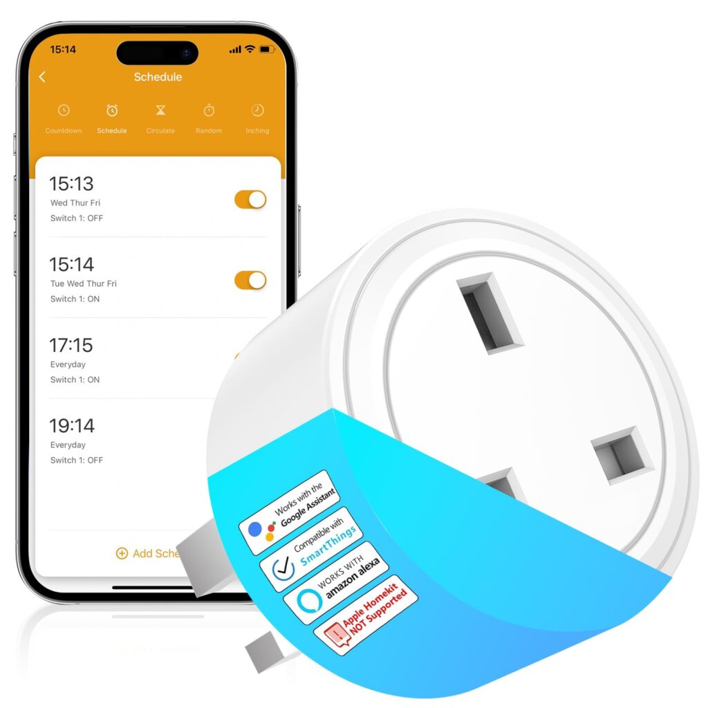 SURFOU Smart Plug - WiFi, 13A, Energy Monitoring B09HZVZDLR
