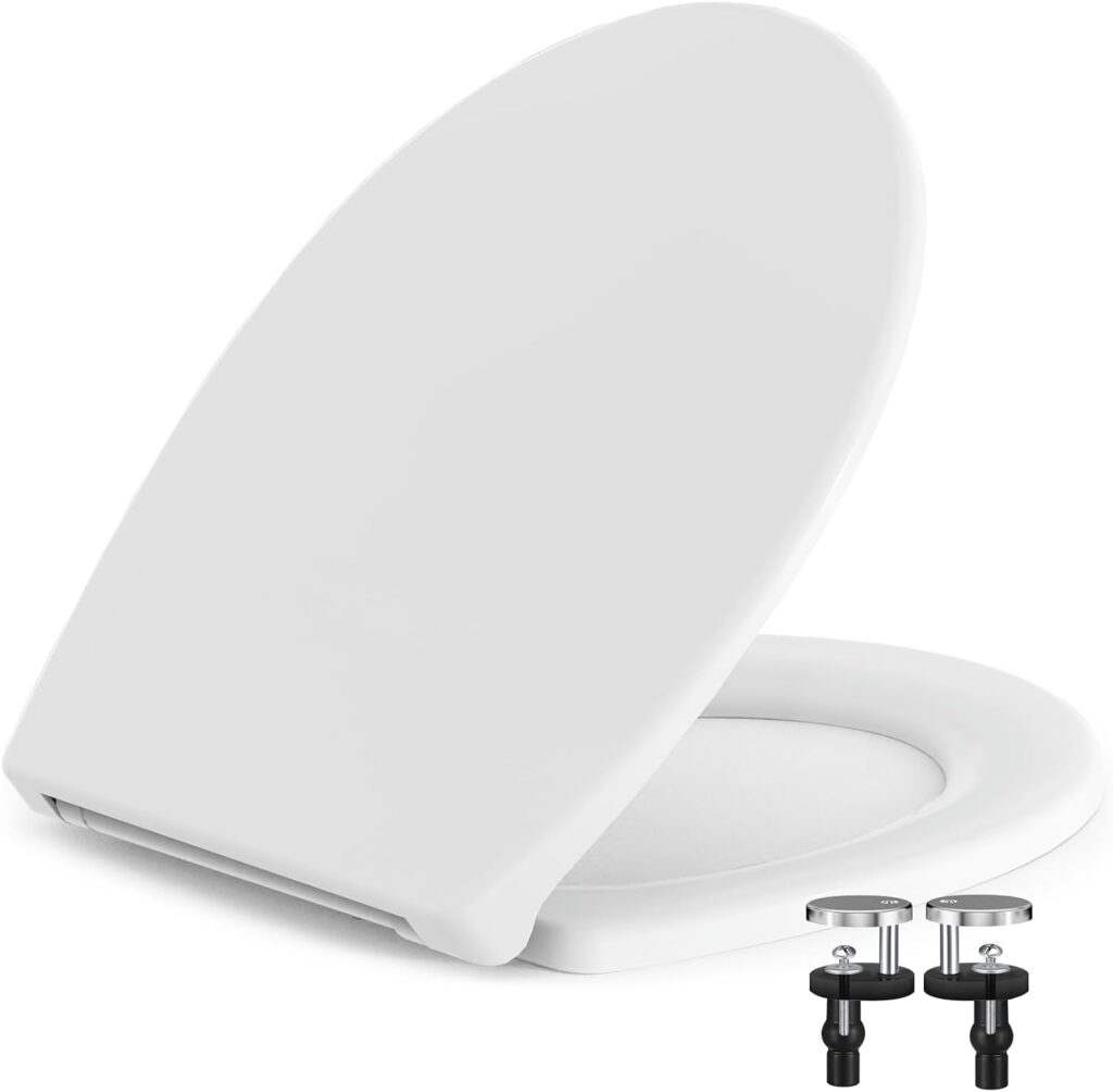 SURFOU WC-Sitz Mit Absenkautomatik - Oval, Schnellverschluss B0F7XZPWT9