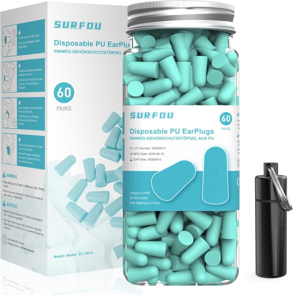 SURFOU Ohrstoepsel Zum Schlafen - 60 Paare, 38dB B0FMR2S86S