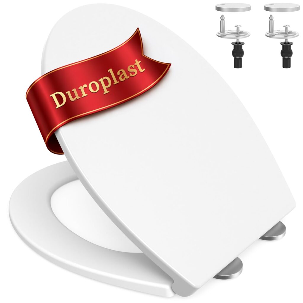 SURFOU WC-Sitz Mit Absenkautomatik - O-Form, UF / Duroplast, Schnellverschluss B0G1M9H3S5