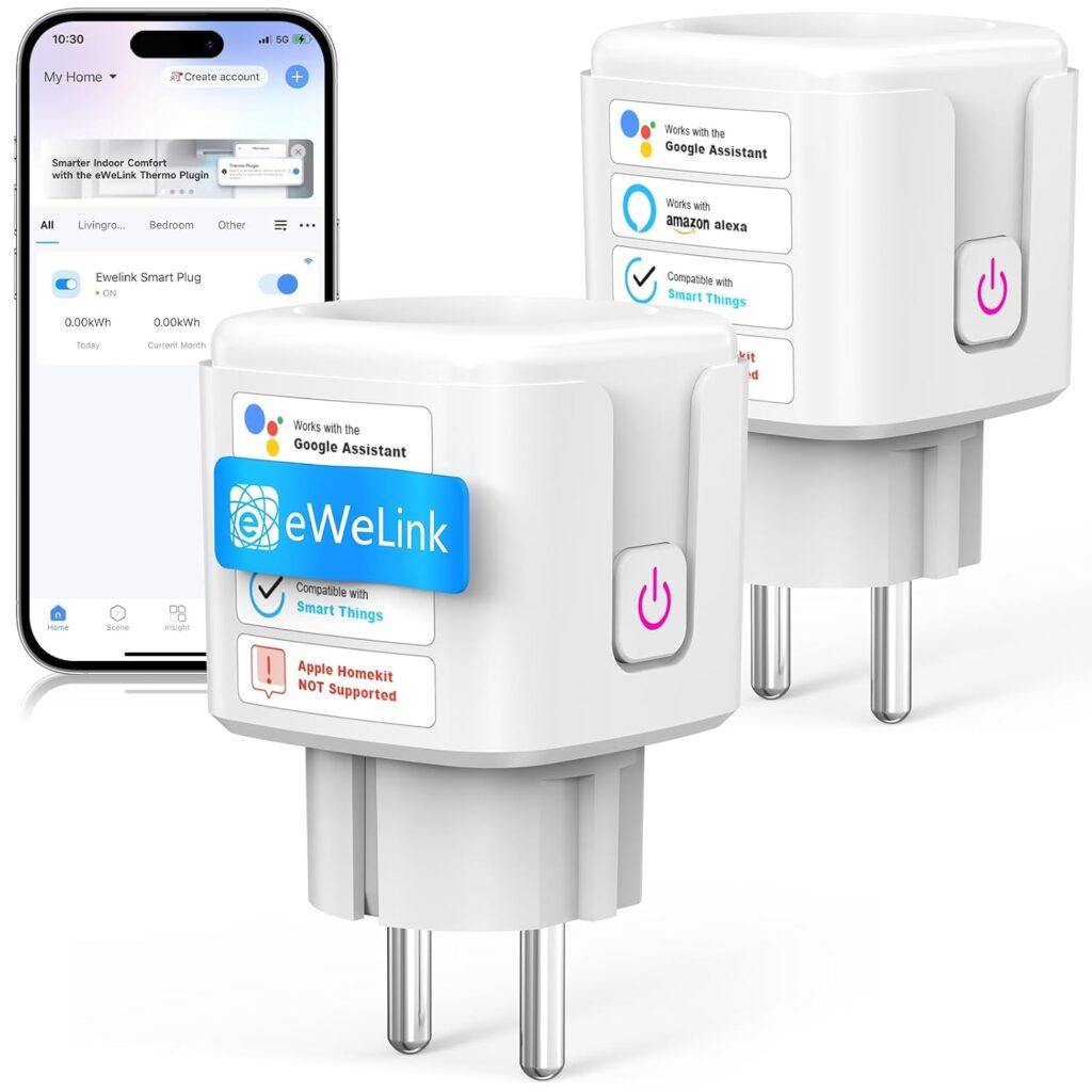 SURFOU Smarte Steckdose - WiFi, 16A, 2er-Pack B0GGBD3G46